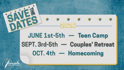 Save the Dates 2026 Upcoming Events